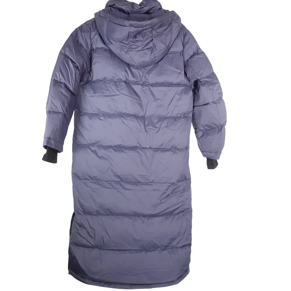 New Imperfect Quince Womens XS Responsible Down Long Puffer Coat Storm Blue $200